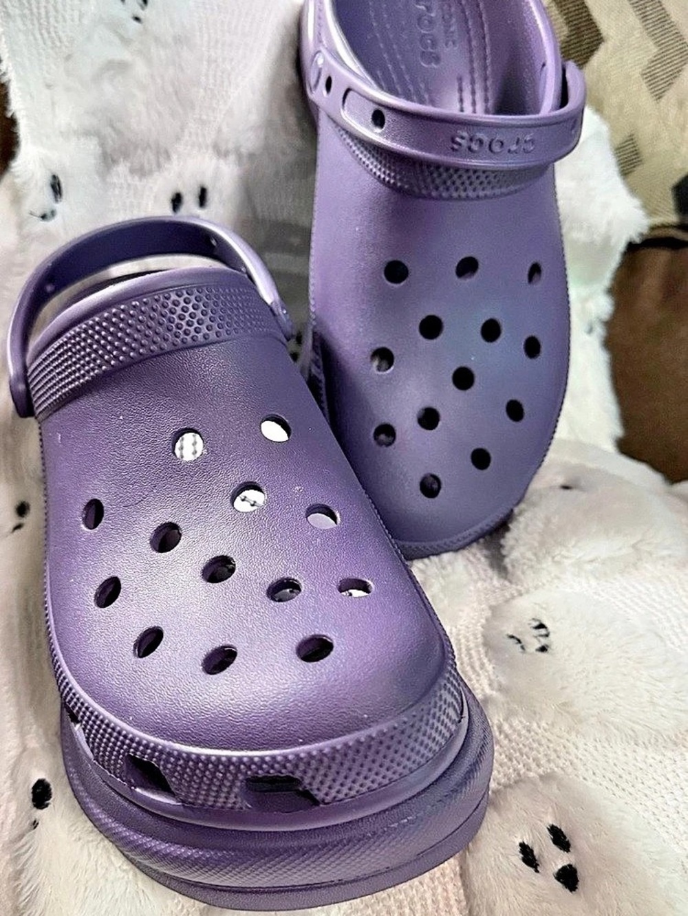 NWOT: Crocs Classic Crush Clog Platform Purple Women US 11